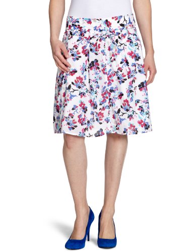 TOM TAILOR Damen Rock (mini), 55117540070/printed voile skirt, Gr. 40, Wei&szlig; (2000) Preisvergleich