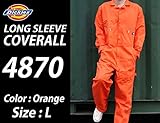 dickies ディッキーズ　4870 長袖 つなぎ Lサイズ　OR（オレンジ）　アウトレット