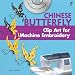Chinese Butterfly Clip Art for Machine Embroidery (Dover Clip Art Embroidery)