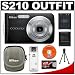 Nikon Coolpix S210 8-Megapixel Digital Camera (Graphite Black) with 3x Optical Zoom + EN-EL10 Battery + Nikon Camera Case + Cameta Bonus Accessory Kit