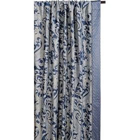 Hampton 54 x 84 Royal, Navy and Gold Left Curtain Panel
