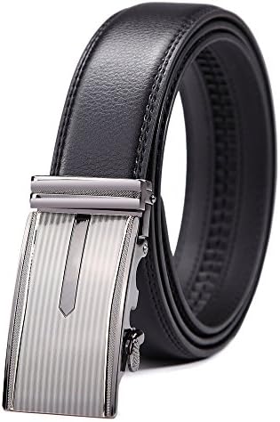Men's Genuine Leather Belt Auto Buckle 35mm Micro-adjustable Belts A363