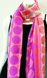100% Cotton, High Quality, Scarf Neck Wear Wrap Peach Pinks Dotted Printed, Cool Summer Accessory, Great Affordable Gift for Girls Women Ladies