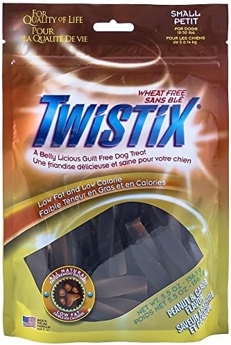 Twistix Dental Chews for Pets with Peanut/Carob Flavor, Small