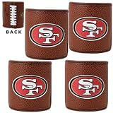 NFL San Francisco 49ers Four Piece Football Can Holder Set