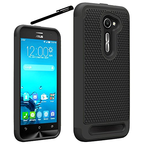 ZenFone 2E Case Cover Accessories, OEAGO ASUS ZenFone 2E (AT&T) Case - Shock-Absorption Dual Layer Defender Protective Case Cover For ASUS ZenFone 2E - Black ZenFone 2E Case Cover Accessories, OEAGO ASUS ZenFone 2E (AT&T) Case - Shock-Absorption Dual Layer Defender Protective Case Cover For ASUS ZenFone 2E - Black