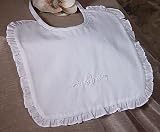 Cotton Embroidered Bib with Ruffles
