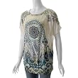 California Bloom Studded Sublimation Print Top