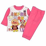 アスナロ（パジャマ・ルームウェア） パジャマ 長袖 ベビー アンパンマン フリース ルームウェア 肩ボタン付90 ピンク