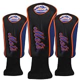 MLB McArthur New York Mets Black-Royal Blue 3-Pack Golf Club Headcovers