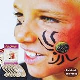 Pochoirs maquillage enfant, lot de 5 motifs Araignée