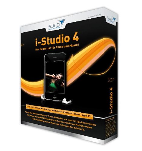 Cover image : I-Studio 4, CD-ROM in Eurobox Der Konverter für Filme und Musik！. Unterstützt: iPod shuffle; iPod nano; iPod classic; iPod touch; iPhone; Apple TV