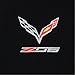 C7 Corvette Stingray Z06 with Crossed Flags T-shirt : Black