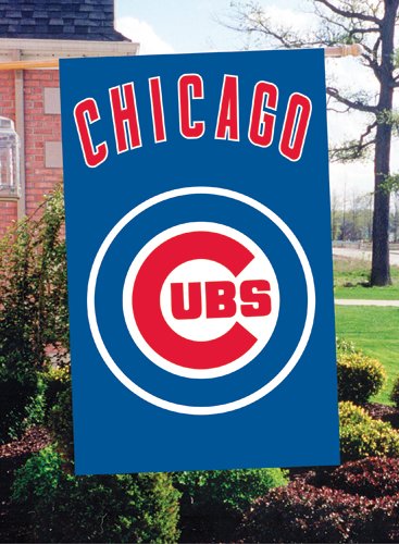 MLB Chicago Cubs Applique Banner Flag