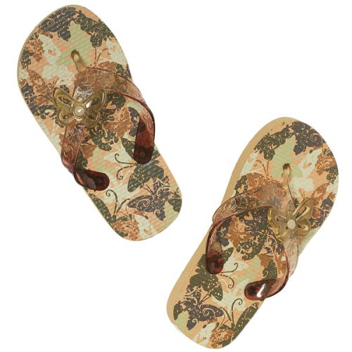 butterfly camo flip flops