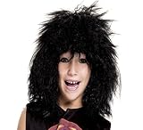 80s Rock Star Black Child Wig