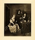 1908 Photogravure G. Terburg Guitar Lesson 1675 Art Mandolin Musical Instruments - Original Photogravure
