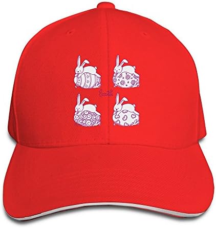 Lie Prone On The Egg Hunt Rabbits Unisex Sandwich Cap Baseball Cap