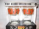 Kiss Logo Rock Band Pint Glass Collection Set of 2- 16 oz Glasses