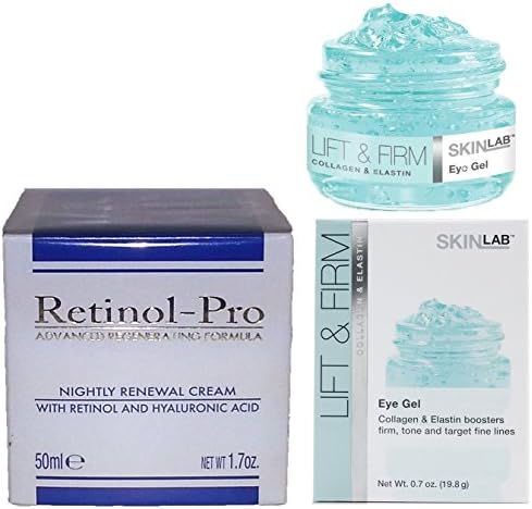 Retinol-Pro Nightly Renewal Cream and Skinlab Lift and Firm Eye Lift Gel Bundle