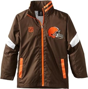 NFL Cleveland Browns 8-20 Boys Goal Post Full Zip Jacket (Brown, Medium)