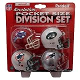 NFL Revolution AFC East Pocket Helmet Pro Set (4 Pieces)