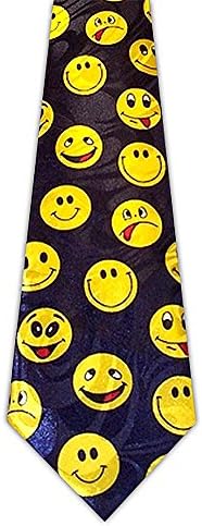 Smiley Faces on Blue Tie