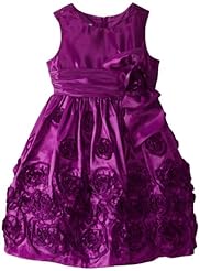 Girls  Bubble Dress Polyester  Dress With a Bow(s) and a Sash 
