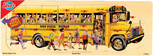 Childrens Toyshop  Toys : Shure - School Bus Jumbo Pegged Puzzle
