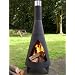 160cm Colorado Black Steel Chiminea