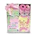 Baby Essentials 4 Piece Girl Layette Set in Pink/Cream