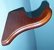 Short Support Bracket in Coffee Finish for 2" Drapery Rod 1/Pack [CAPITOL CITY LUMBER]