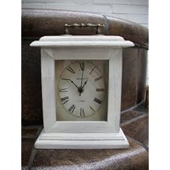 STANDUHR KAMINUHR LANDHAUS COUNTRY HOME WEI� HOLZ NEU