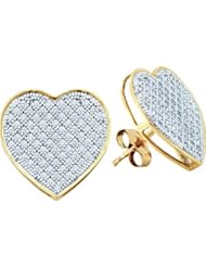 0.50CTW DIAMOND HEART EARRINGS