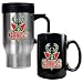 Milwaukee Bucks NBA Stainless Steel Travel Mug & Black Ceramic Mug Set - Primary Logo