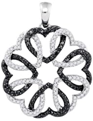 0.56CTW-BLACK DIA PENDANT