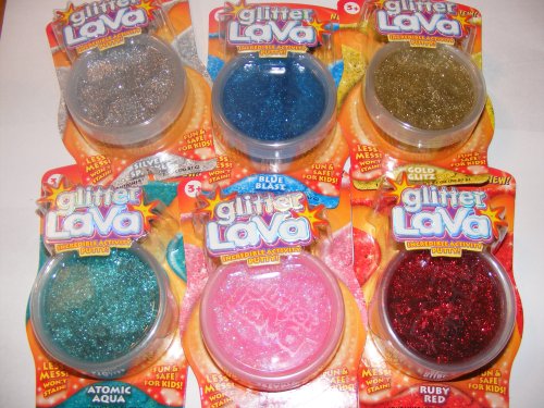 Glitter Lava - Incredible Activity Putty - 3 pack Pink, Purple, Aqua