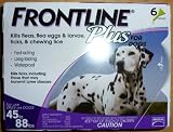 Merial Frontline Plus Flea and Tick Control for  45 to 88-Pound Dogs, 6 Applicators