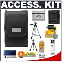 Olympus Soft Leather Case with Li-50B Battery + Card Reader + Tripod + Accessory Kit for Stylus 1030 SW, 1020, 1010 Digital Cameras