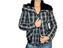 FREE SPIRIT Bundjacke Schwarz/Weiß Damenjacke  Winterjacke - grau