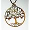 Small Tree of Life Iridescent Pendant Necklace on Adjustable Natural Fiber Cord