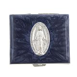 Blue Hand Enameled Rosary Box