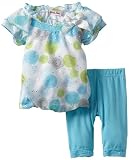 Little Lass Baby-Girls Infant 2 Piece Capri Set with Dots