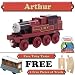 Arthur from Thomas The Tank Engine Wooden Train Set - Free 2 Pieces of Track & Free Toby Train