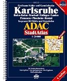 ADAC StadtAtlas Karlsruhe 1:20.000 mit Baden-Baden, Bruchsal, Ettlingen, Landau, Pirmasens, Pforzheim, Rastatt: Baden-Baden, Bruchsal, Ettlingen, .. - 260 St&auml;dte und Gemeinden - 1:20000 - GPS-genau - ADAC Kartografie