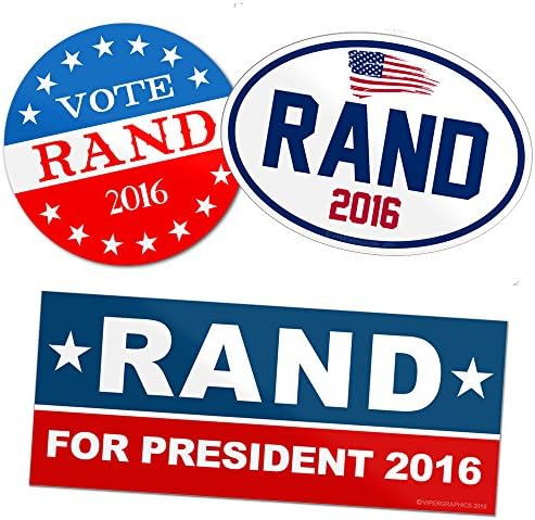Rand Paul Sticker Pack Vote for President 2016 (3 Stickers)