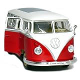 1962 VW Classic Bus 1:24 Scale (Red White Top)