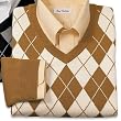 Argyle Silk/Wool V-Neck