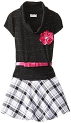 Girls Polyester Cowl Neck  Dress