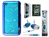 Cuffu Iphone Blue Series Cover Case/earphone/screen Protector 3 in 1 Bundle Deal